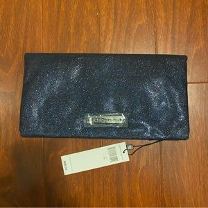 Bcbg generation navy cobalt glitter clutch